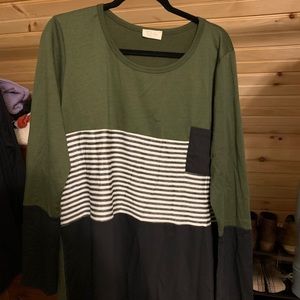 Clock block long sleeve with pocket